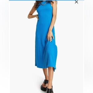 ‼️NEVER WORN GOOD AS NEW 😍 Royal blue💙 Topshop XS RIB Sleeveless Midi Dress